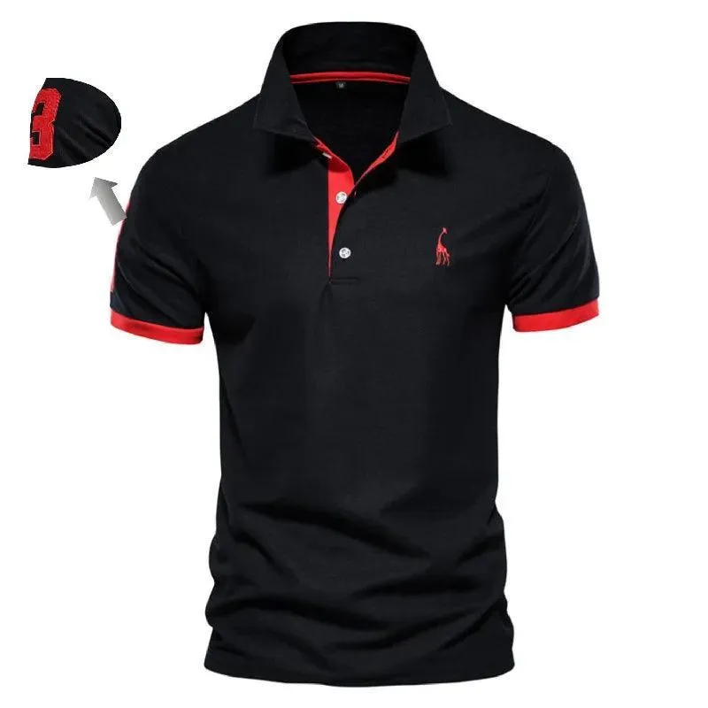 AIOPESON Embroidered Cotton Polo Shirts: Stylish Slim Fit Men's Polos