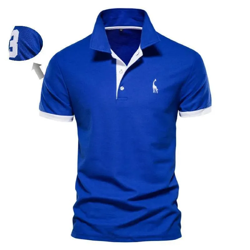 AIOPESON Embroidered Cotton Polo Shirts: Stylish Slim Fit Men's Polos