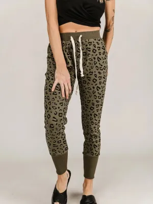 Ampersand Olive Leopard Joggers