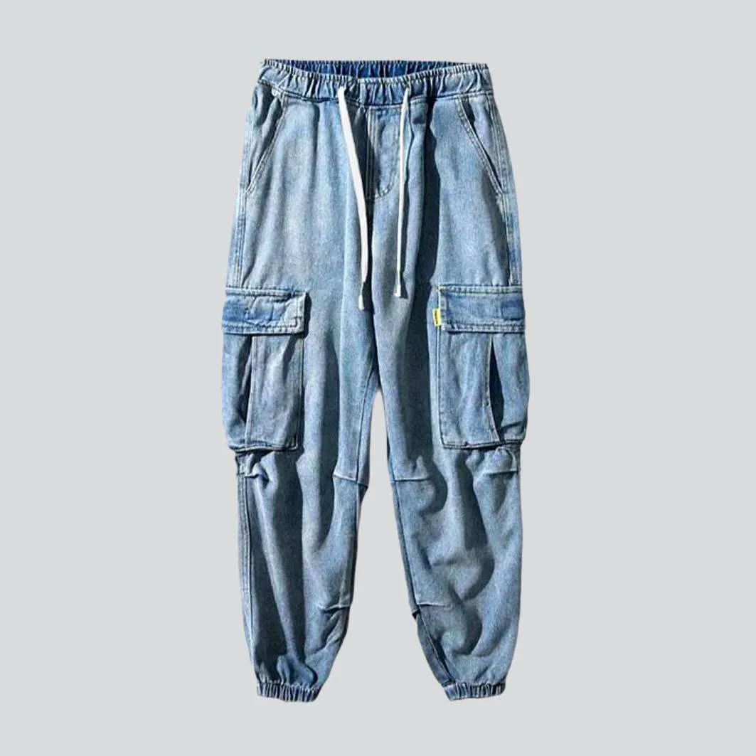 Baggy men denim joggers