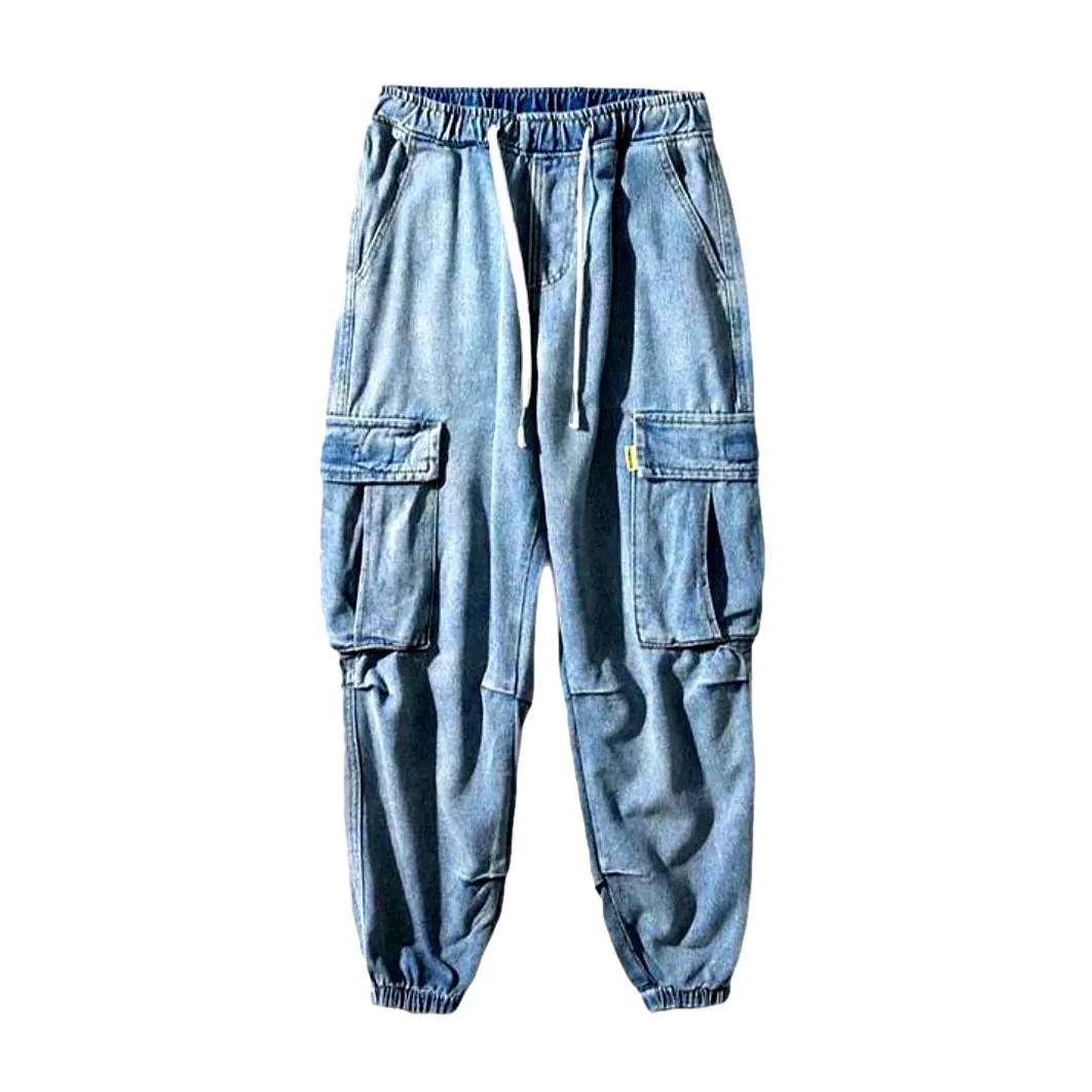 Baggy men denim joggers