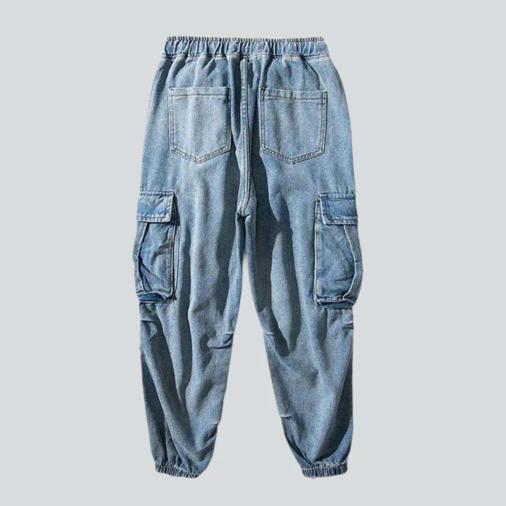 Baggy men denim joggers