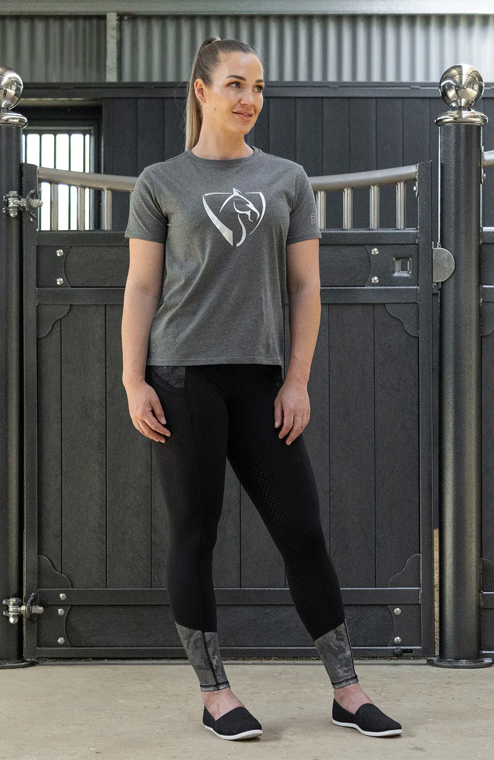 BARE Silver Logo T-Shirt - Dark Grey