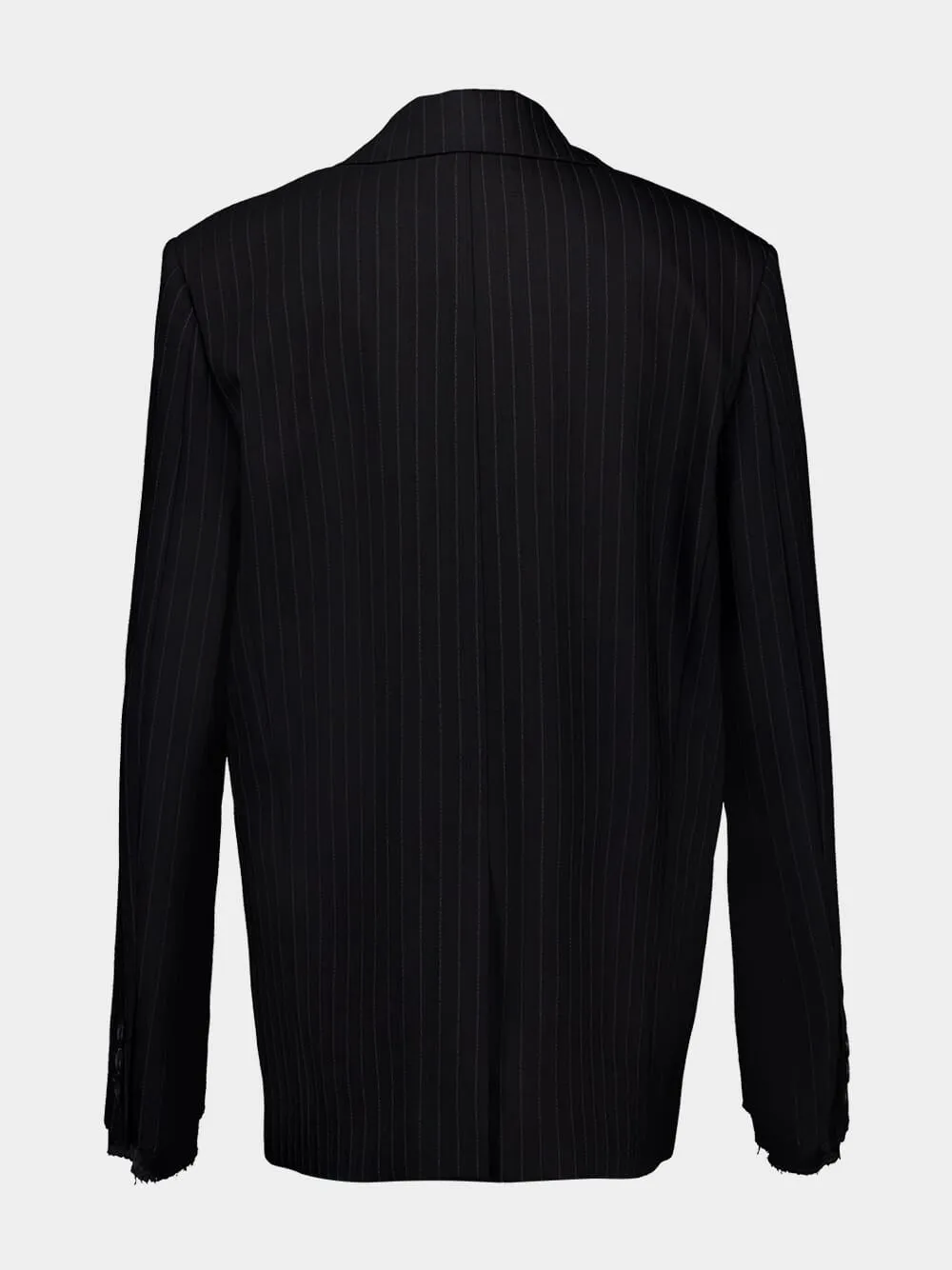 Black Giacche Gessato Blazer