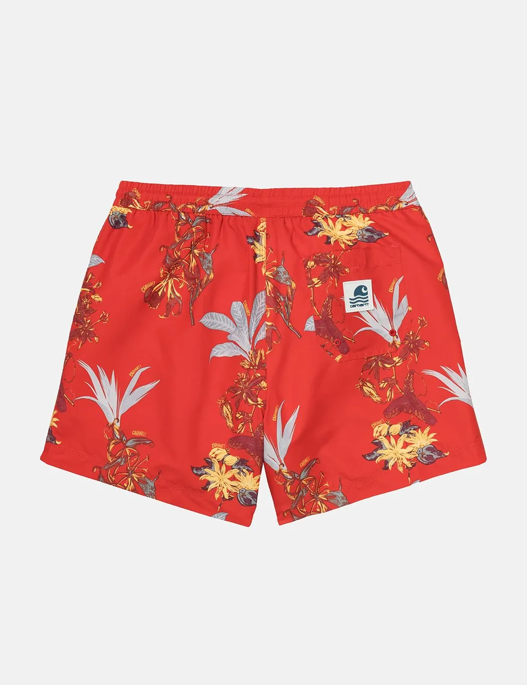 Carhartt-WIP Drift Swim Shorts - Hawaiian Floral Print/Red