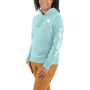 Carhartt Women's Clarksburg Graphic Sleeve Hoodie_Pastel Turquoise