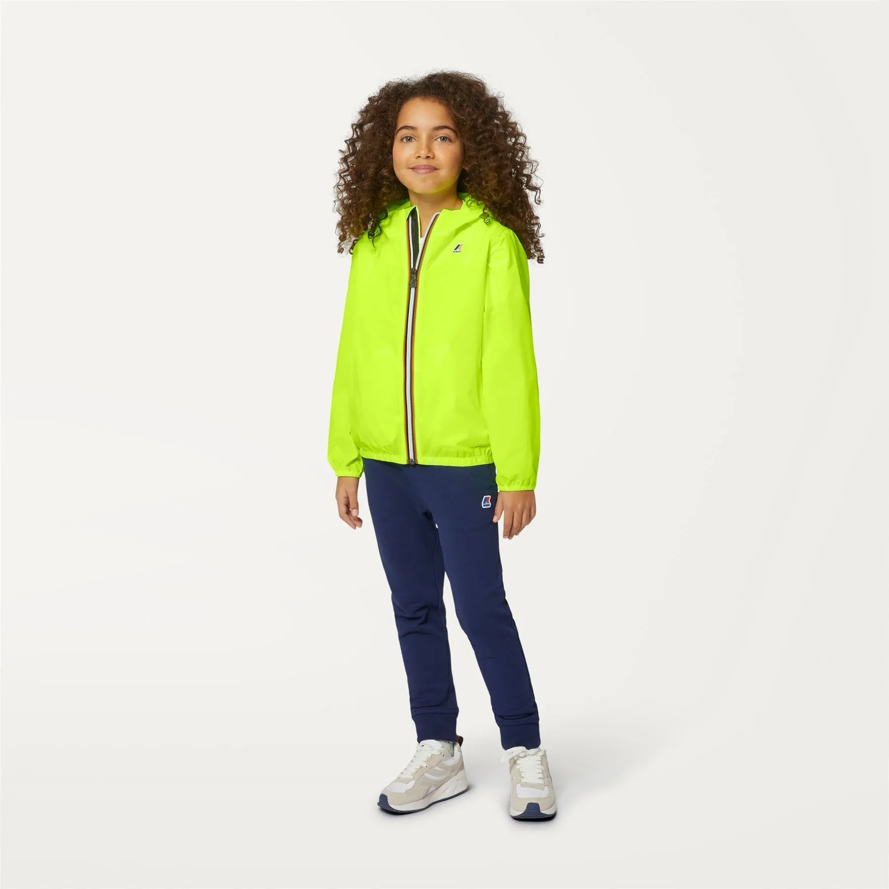 Claude - Kids Packable Full Zip Waterproof Rain Jacket in Yellow Soleil