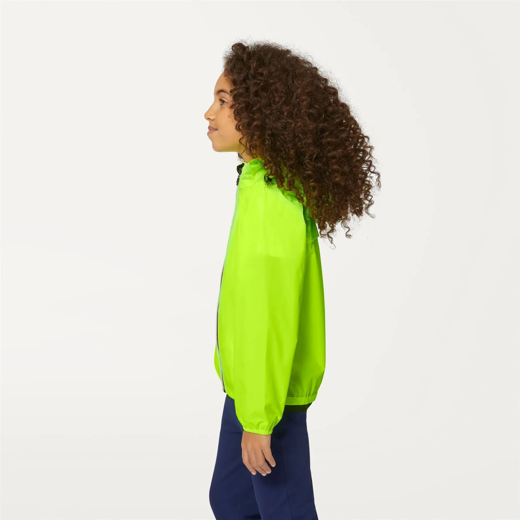 Claude - Kids Packable Full Zip Waterproof Rain Jacket in Yellow Soleil