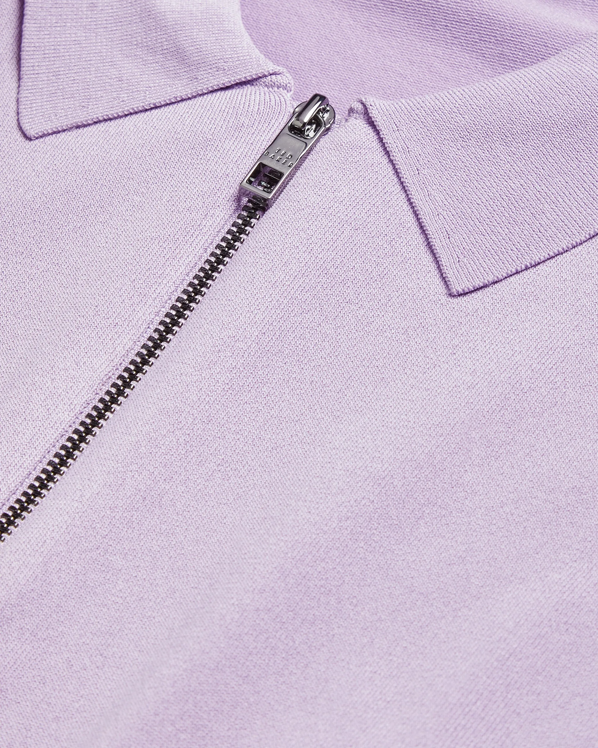 Daldin Short Sleeve Rayon Zip Polo Shirt Lilac