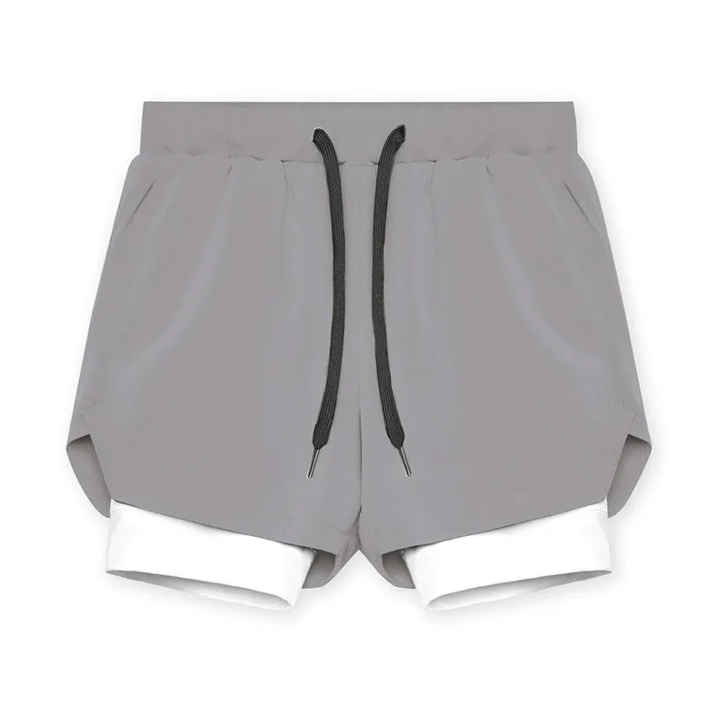 Double Layer Gym Quick Dry Shorts