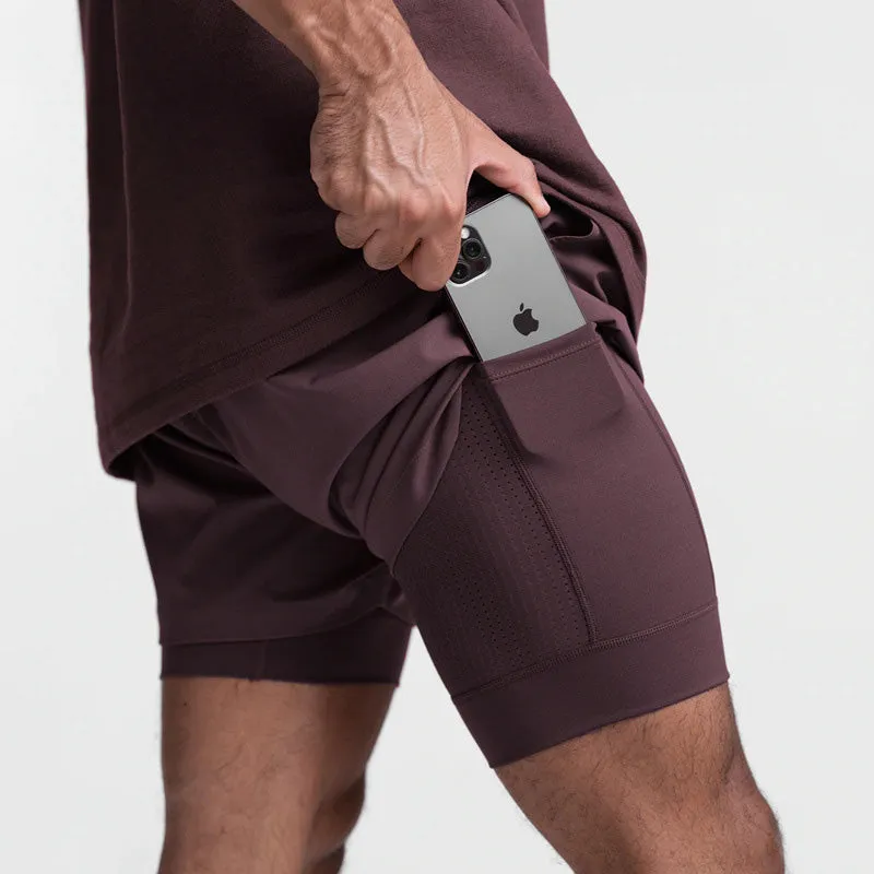 Double Layer Gym Quick Dry Shorts