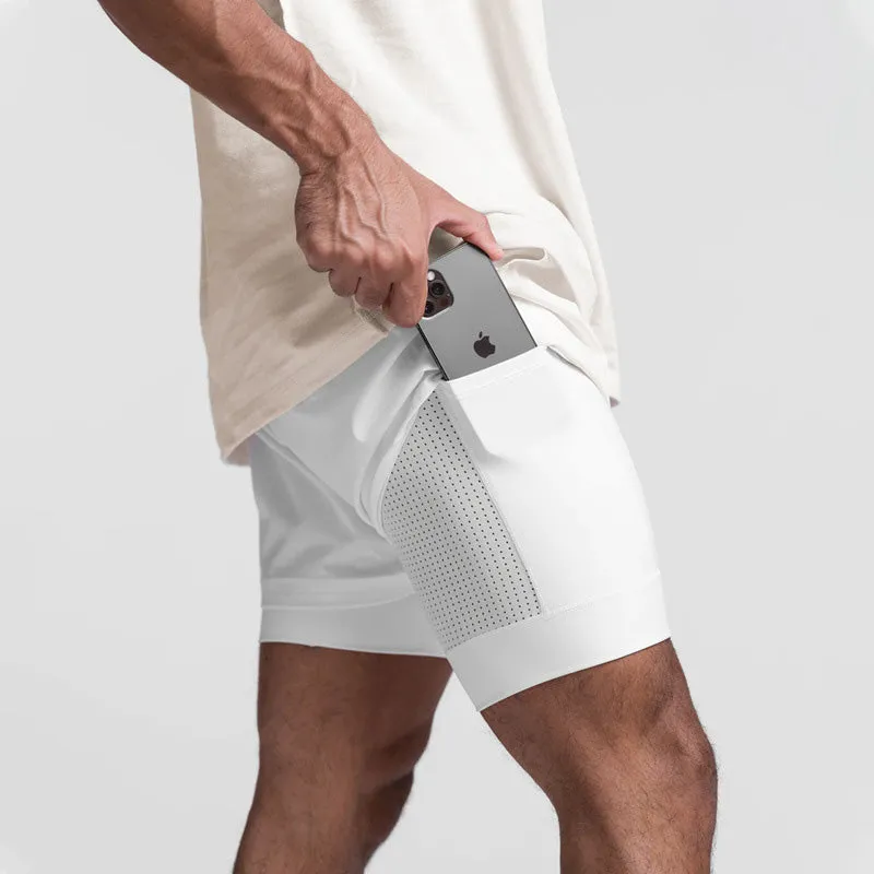 Double Layer Gym Quick Dry Shorts