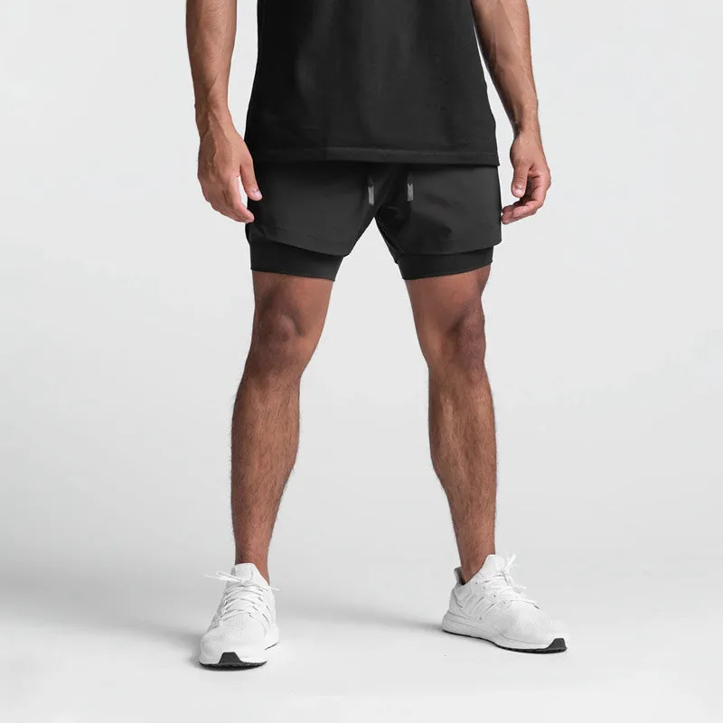 Double Layer Gym Quick Dry Shorts