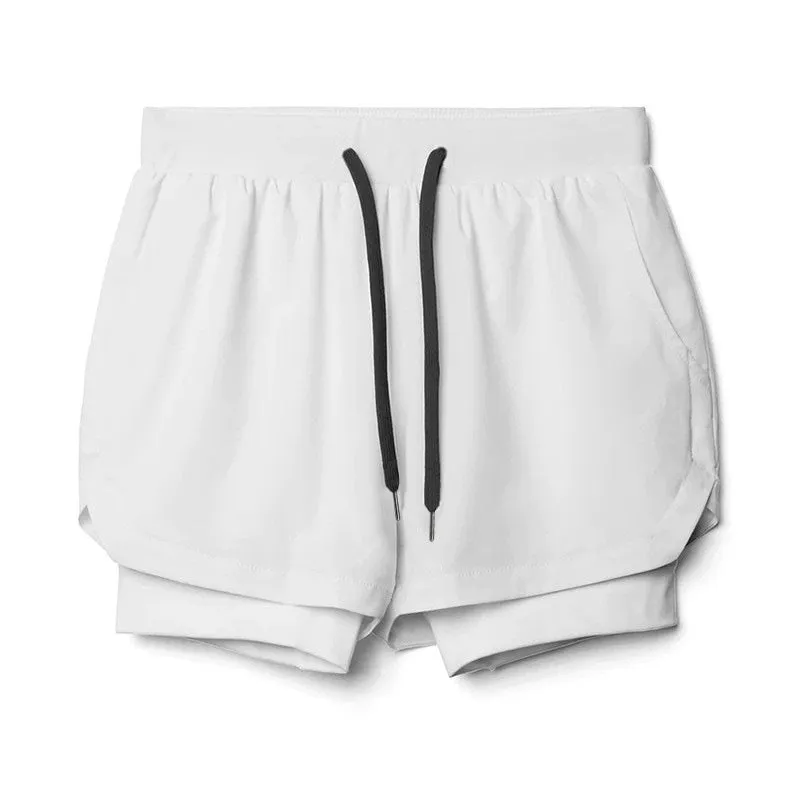 Double Layer Gym Quick Dry Shorts