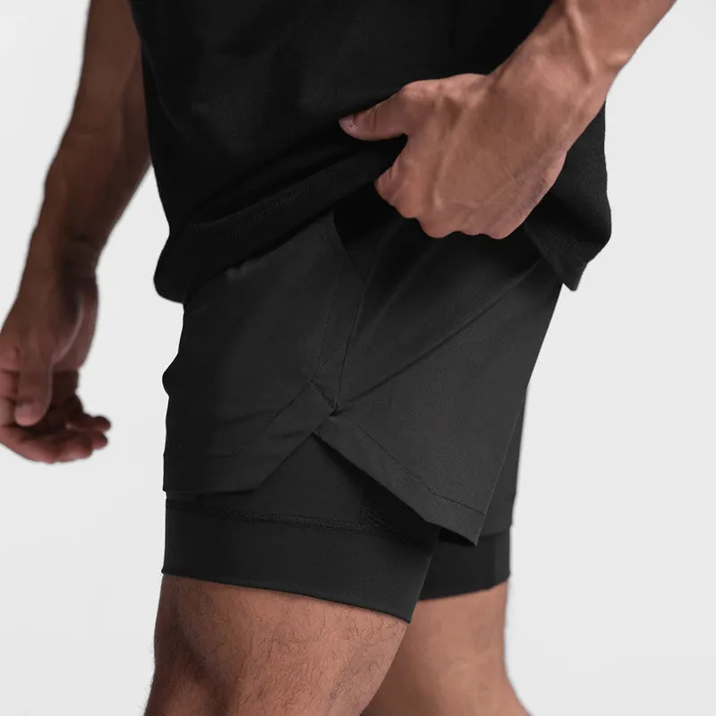 Double Layer Gym Quick Dry Shorts