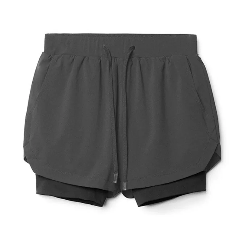 Double Layer Gym Quick Dry Shorts