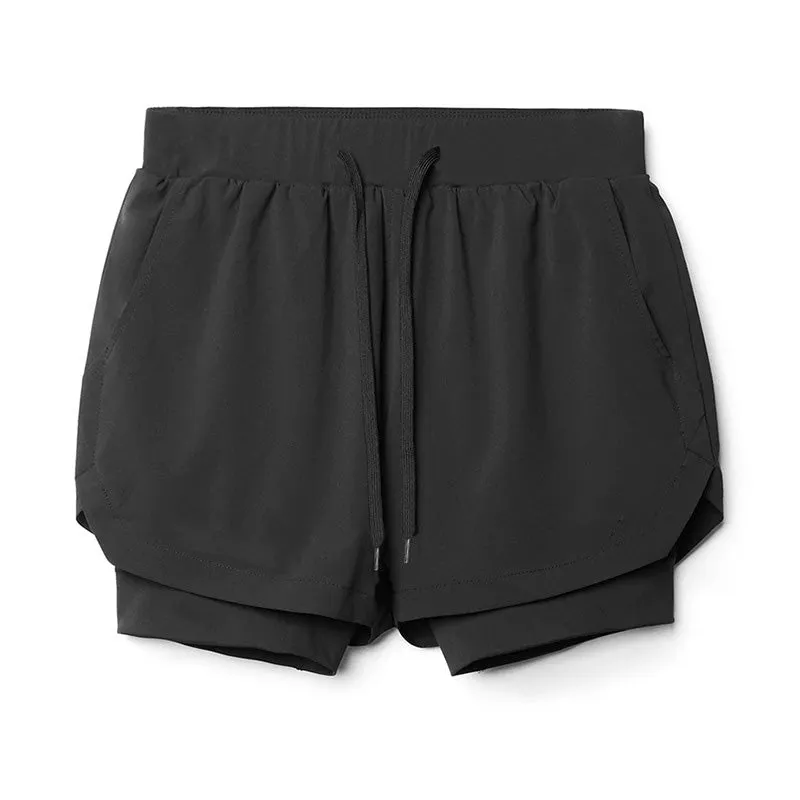 Double Layer Gym Quick Dry Shorts