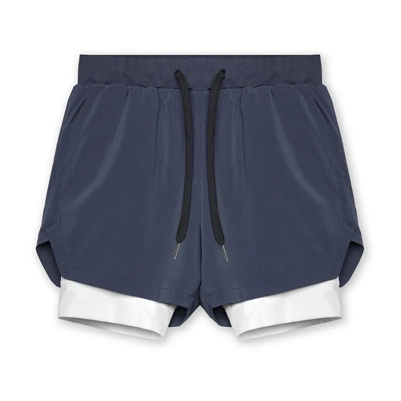 Double Layer Gym Quick Dry Shorts