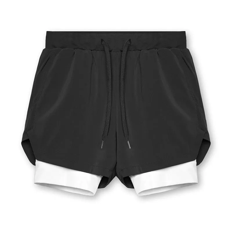 Double Layer Gym Quick Dry Shorts