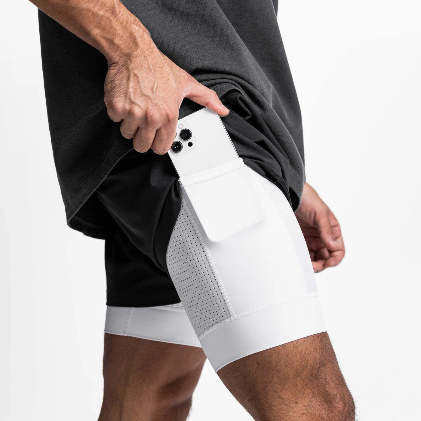 Double Layer Gym Quick Dry Shorts