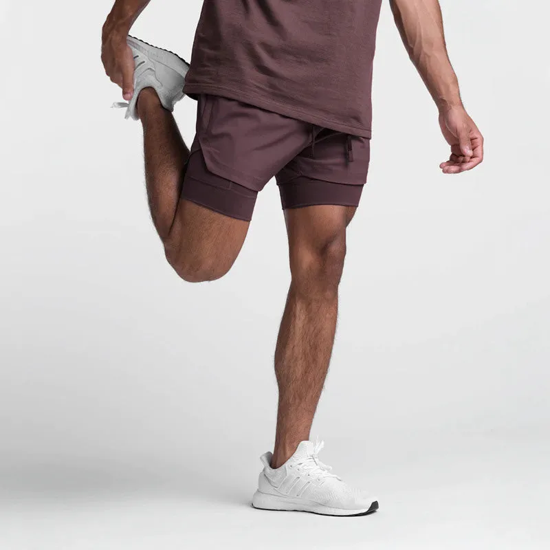 Double Layer Gym Quick Dry Shorts