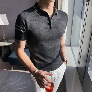 Double Striped Sleeves Style Polo Shirt