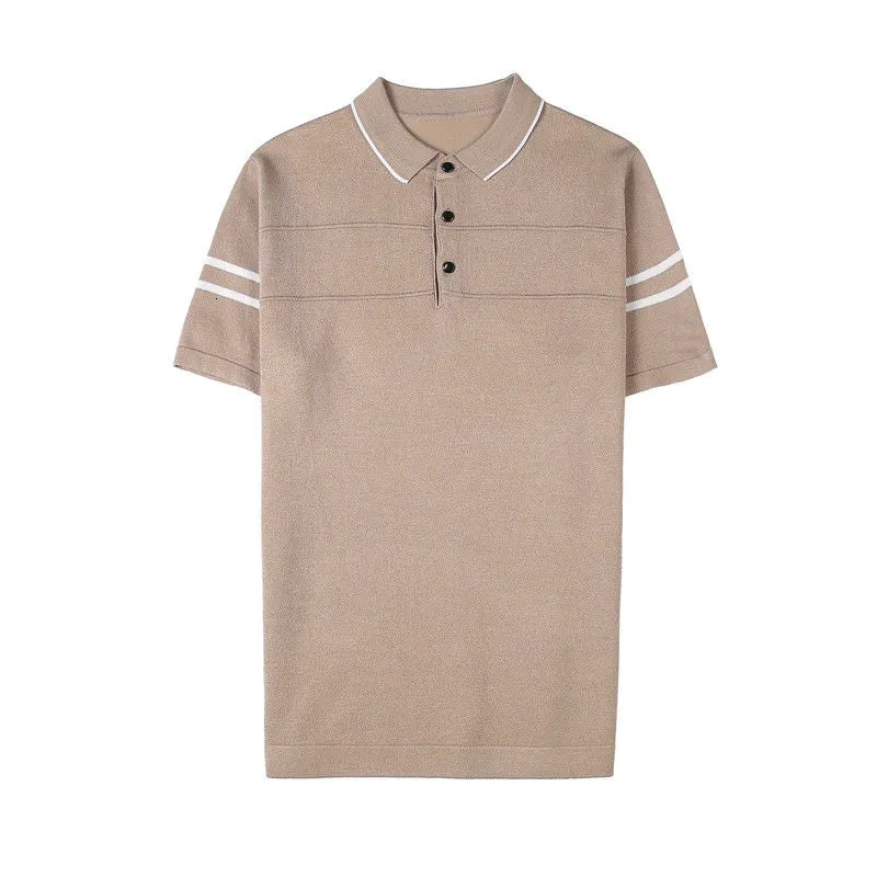 Double Striped Sleeves Style Polo Shirt