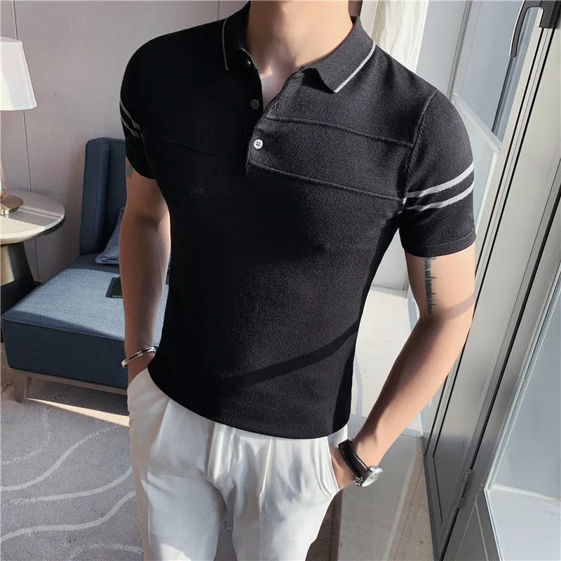 Double Striped Sleeves Style Polo Shirt