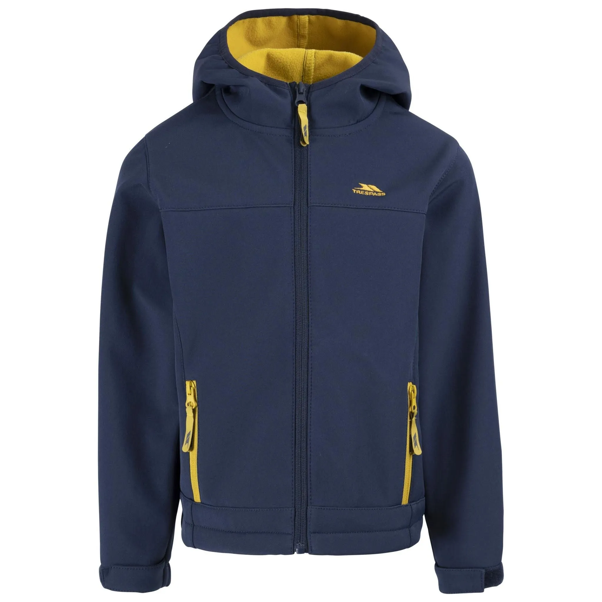 Faster Kids Casual Softshell Jacket in Navy / Sulphur