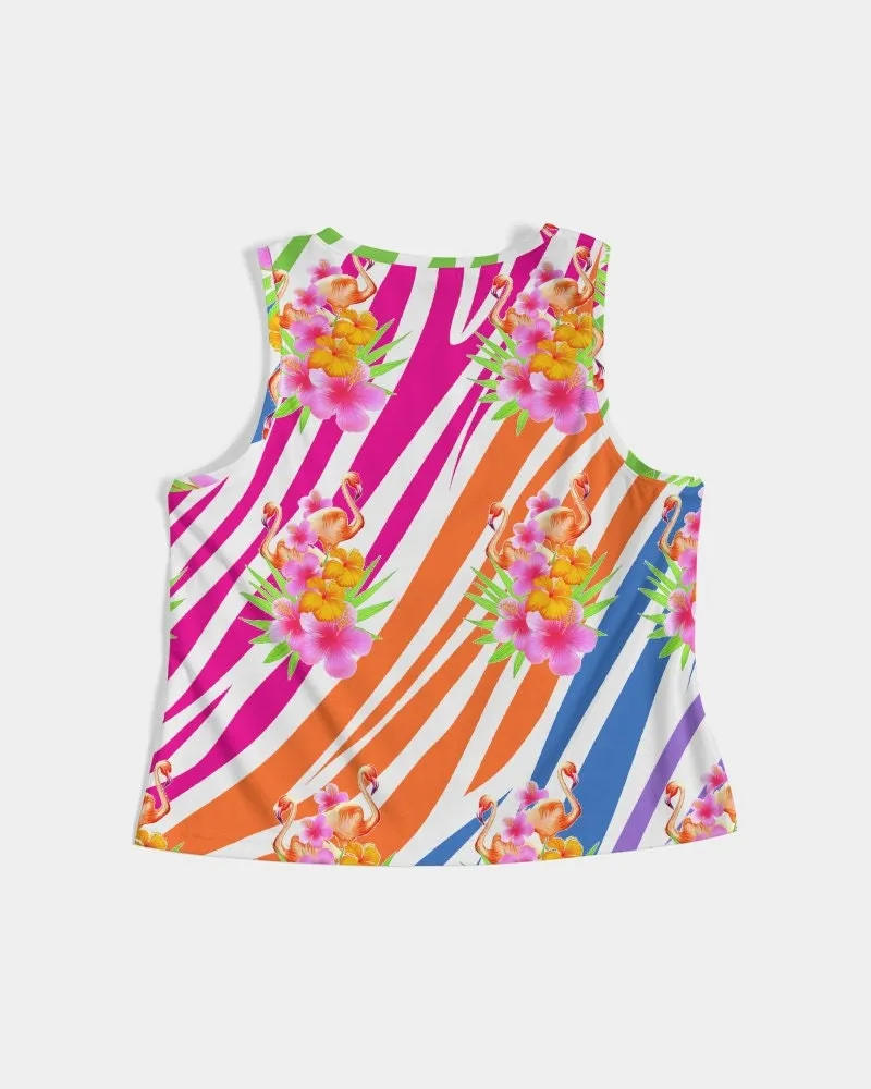 Flamingo Fiesta Women’s Cropped Tank Top