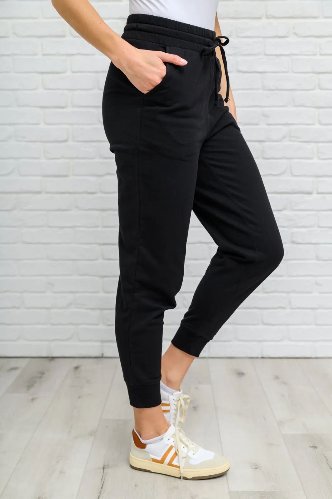 French Terry Joggers In Black