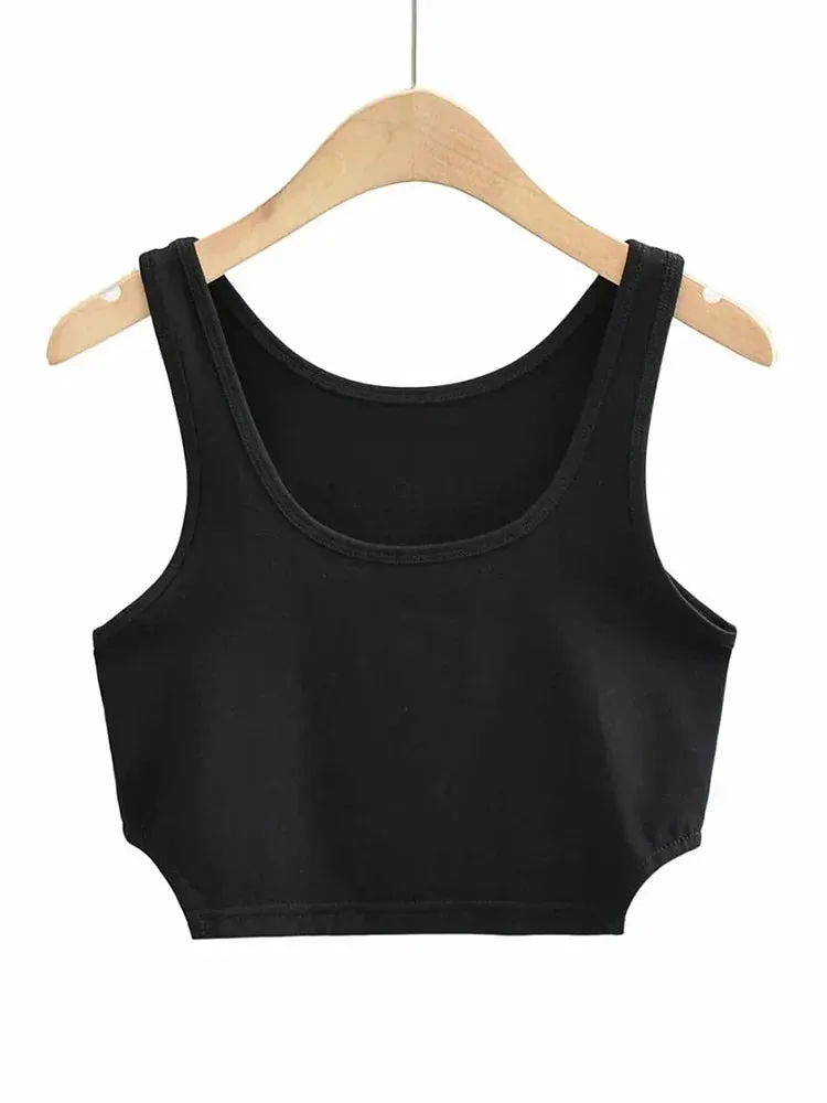 Girls Sexy Cropped Tanks Solid Color Crop Top - New Arrival