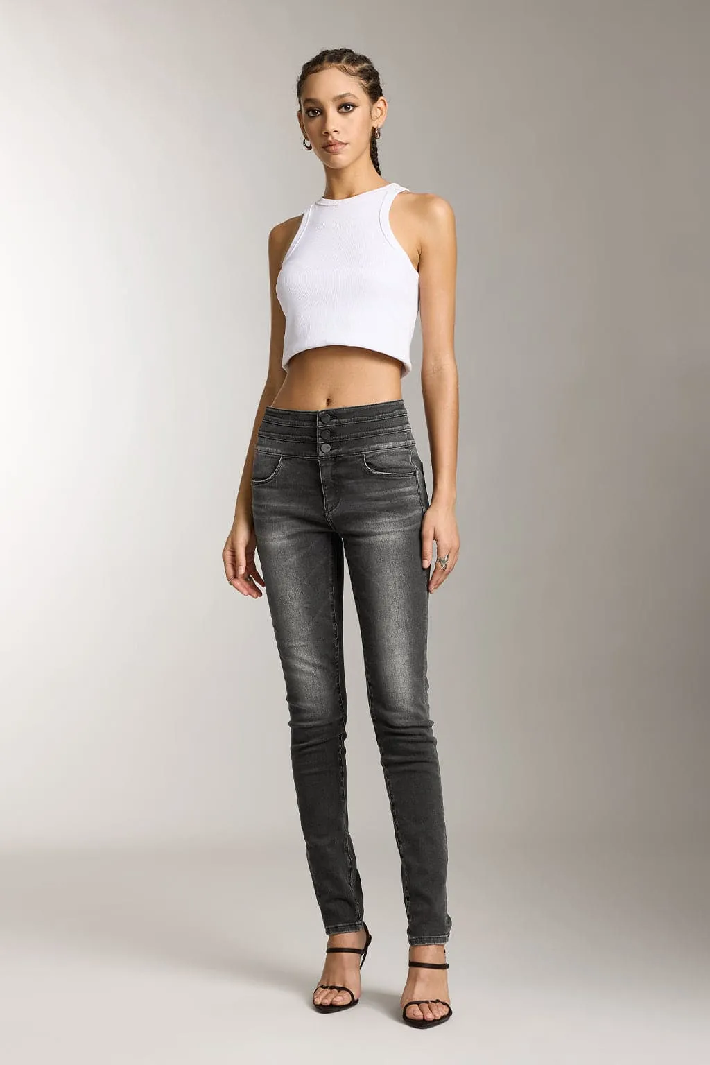 High Waist Slim Fit Jeans