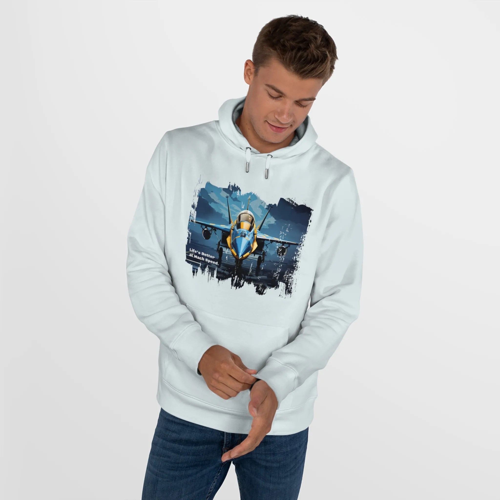 King Hooded Sweatshirt - Jet Plane Runway