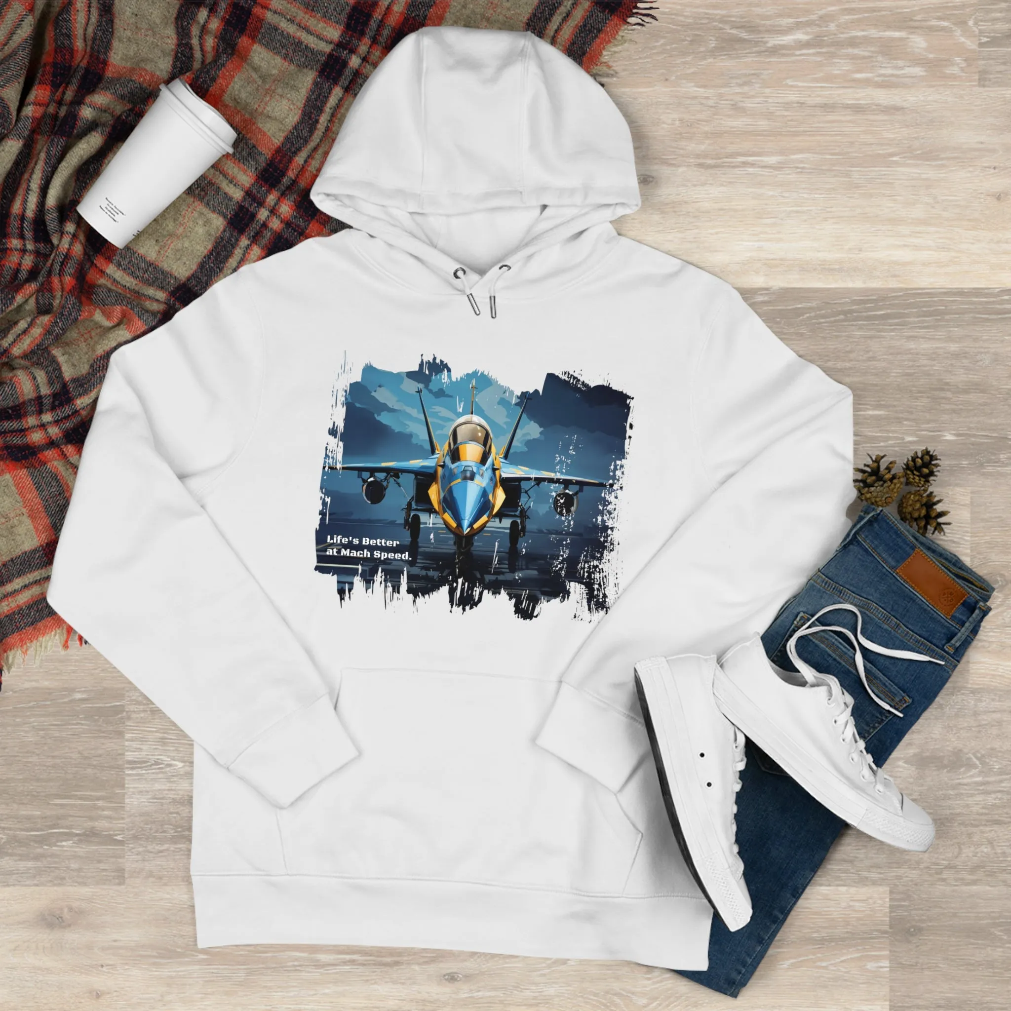 King Hooded Sweatshirt - Jet Plane Runway