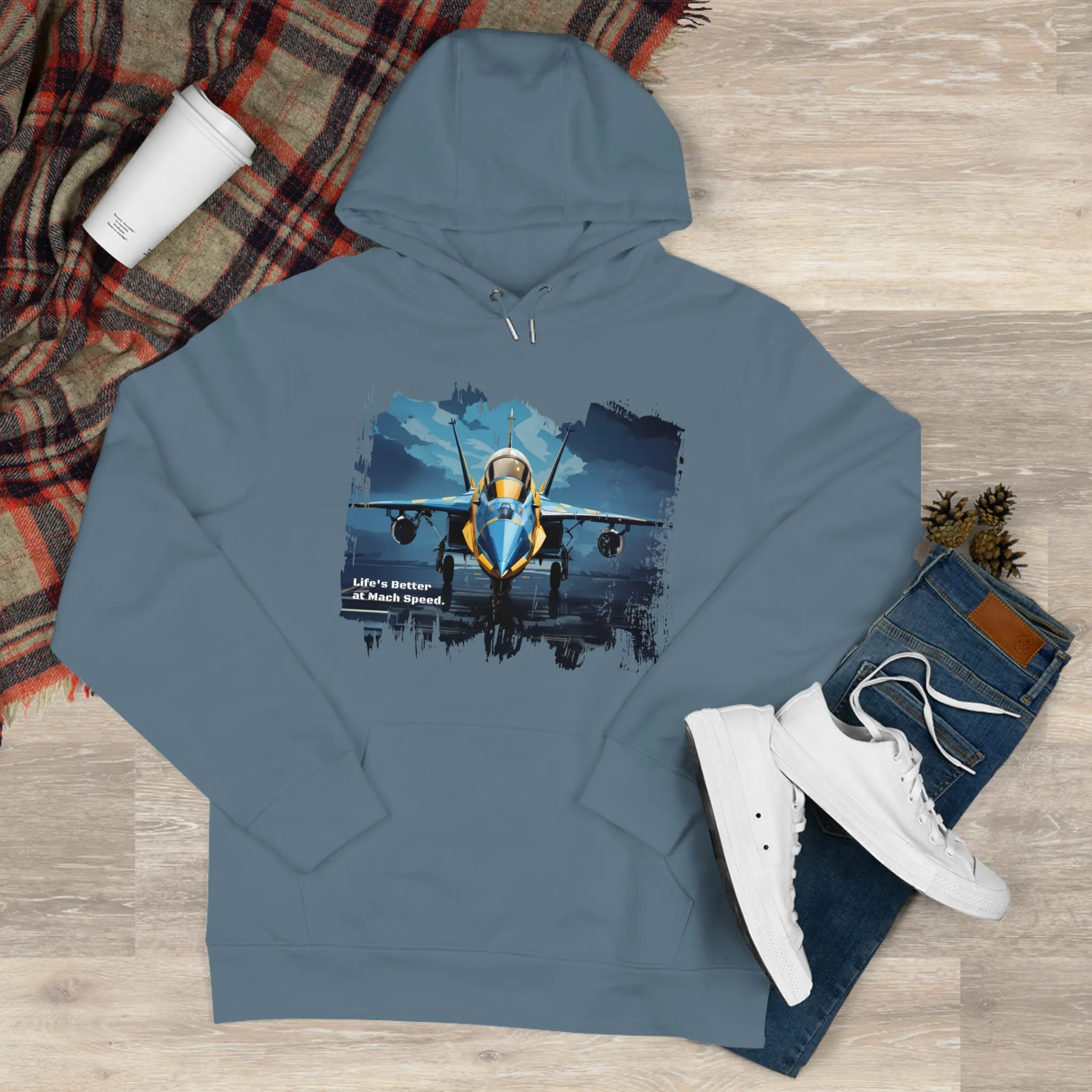 King Hooded Sweatshirt - Jet Plane Runway