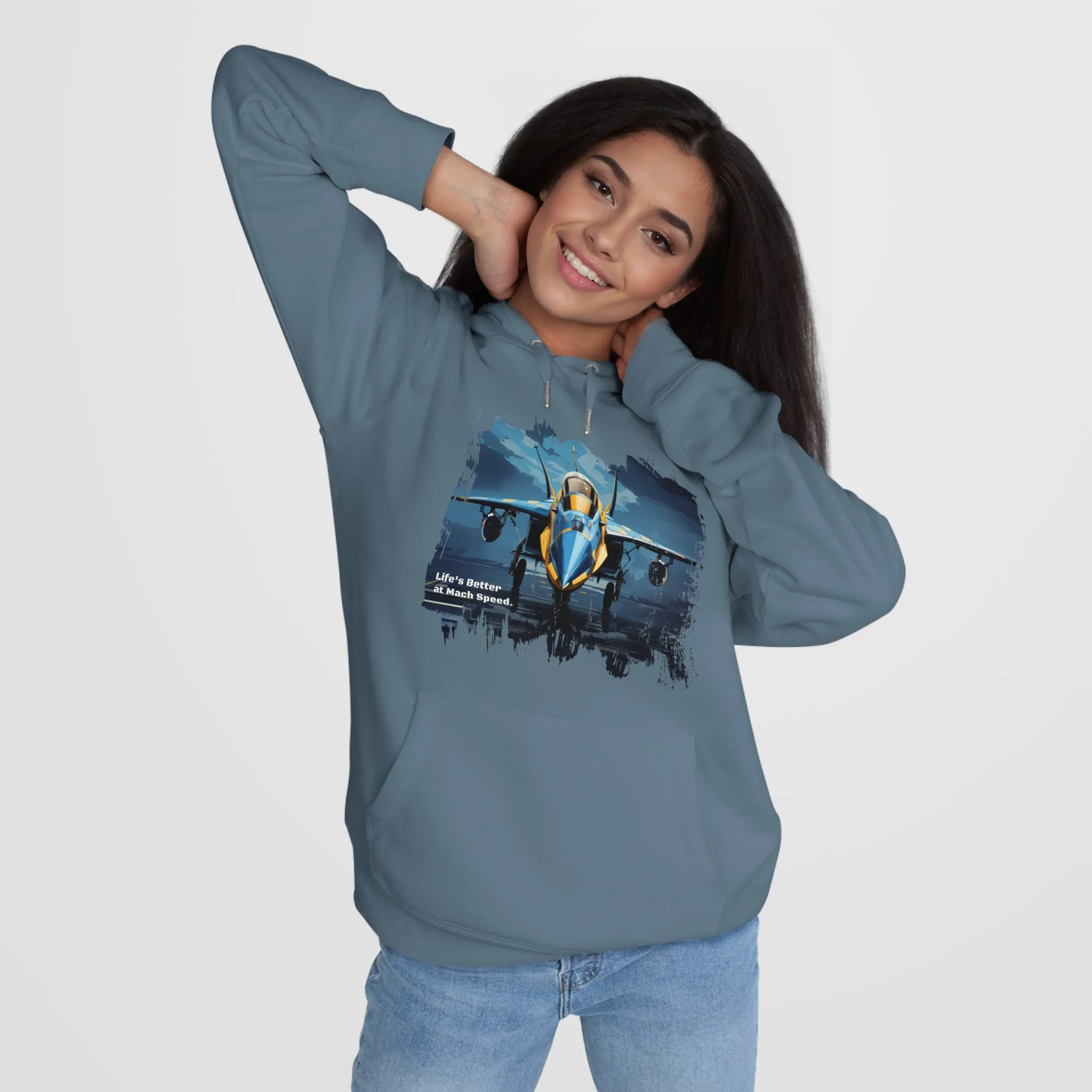 King Hooded Sweatshirt - Jet Plane Runway