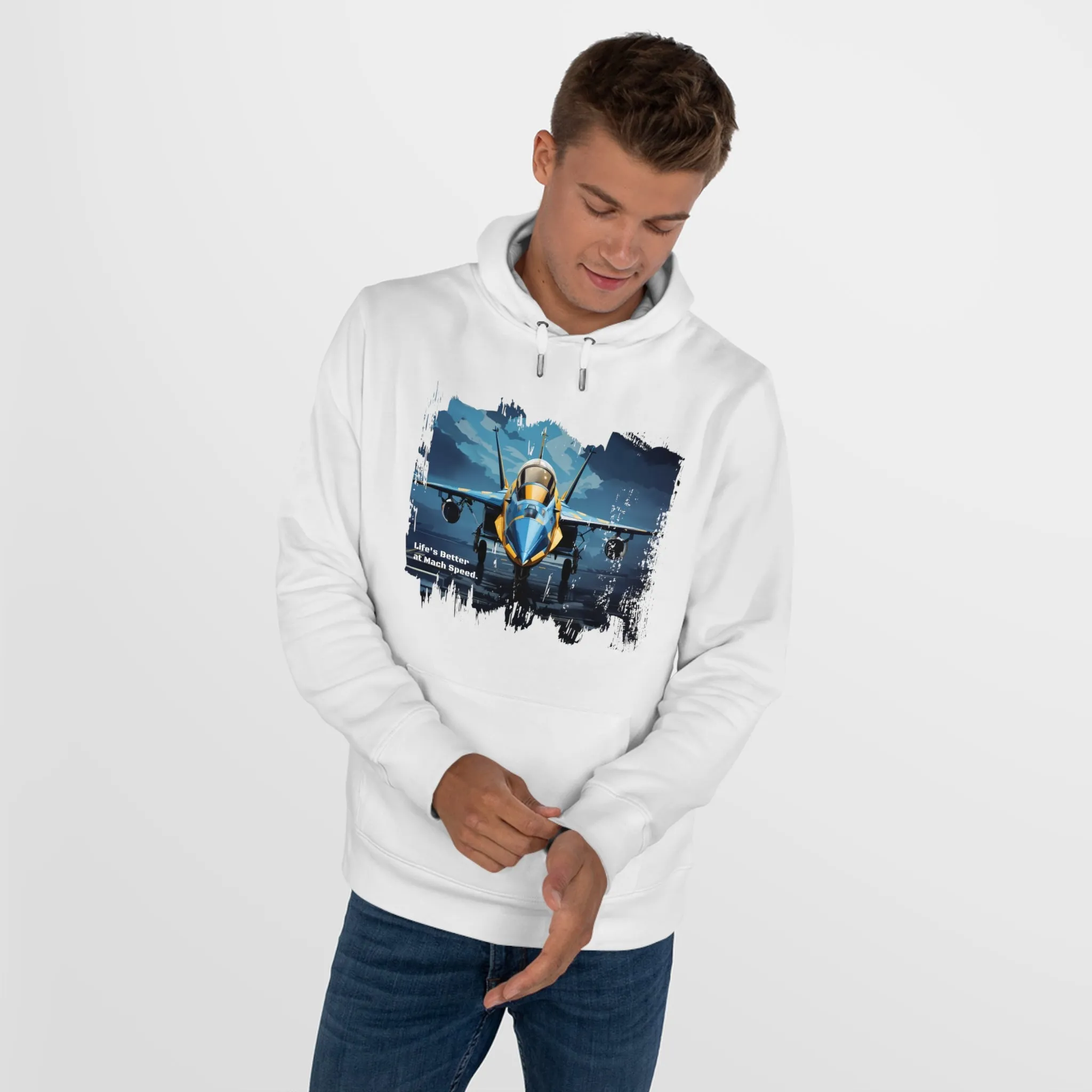 King Hooded Sweatshirt - Jet Plane Runway