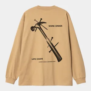 L/S REVERSE HAMMER T-SHIRT / CARHARTT WIP /  DUSTY H BROWN