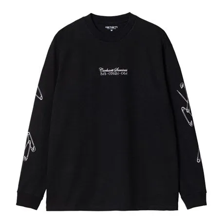 L/S SAFETY PIN T-SHIRT / CARHARTT WIP / BLACK