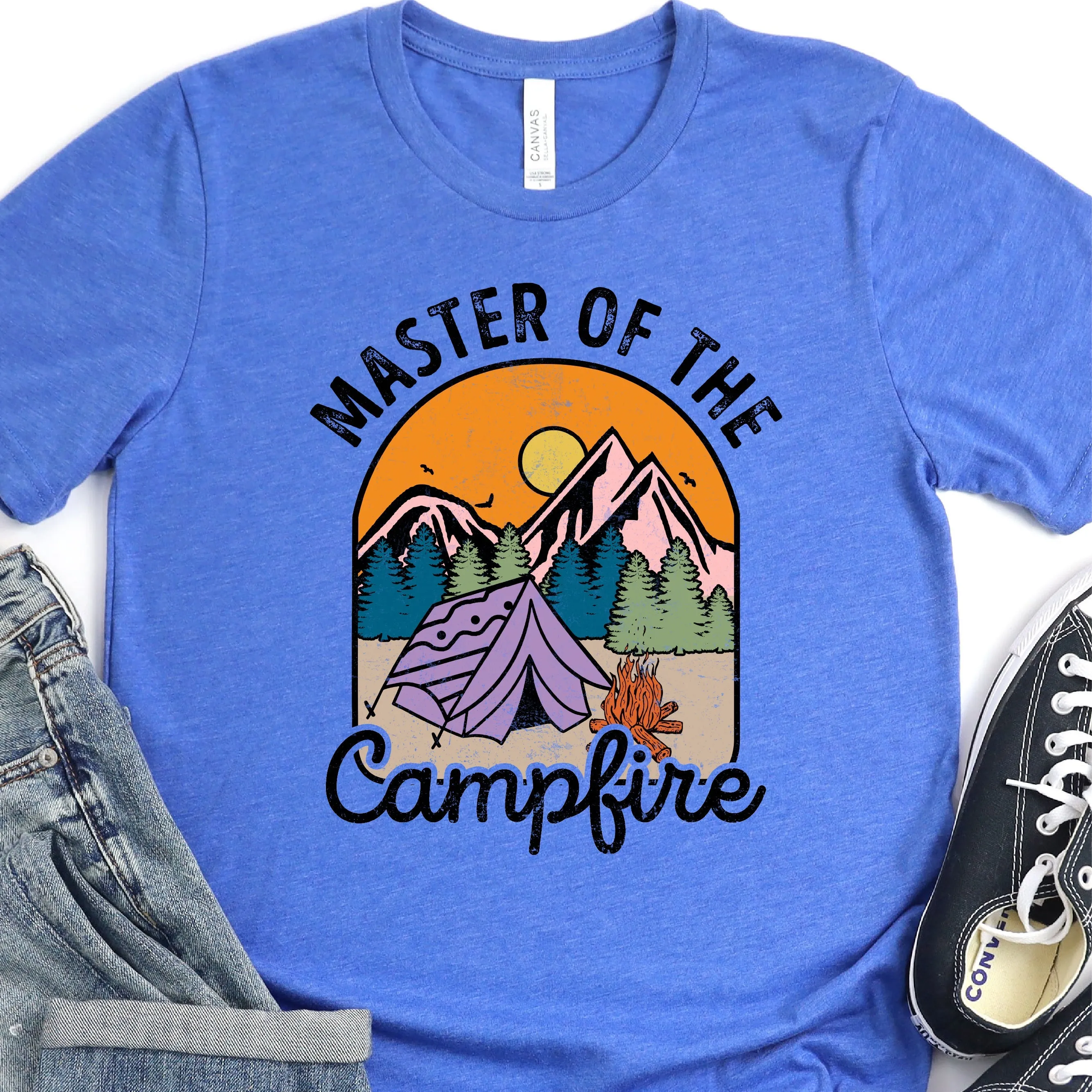 Master Of The Campfire - Father's Day Graphic T-Shirt -  T-shirt T-Shirt For Dad