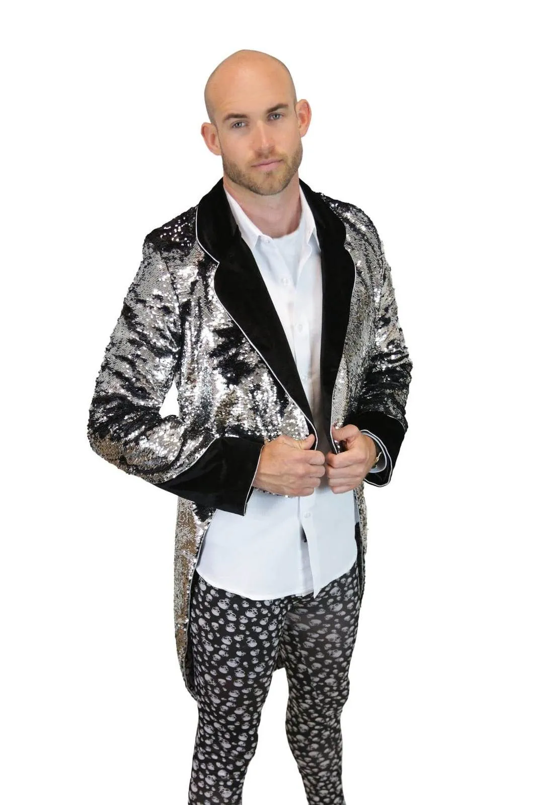 Mens Sequin Tailcoat