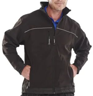 Mens Softshell Work Jacket Water Resistant Breathable Beeswift Ssj