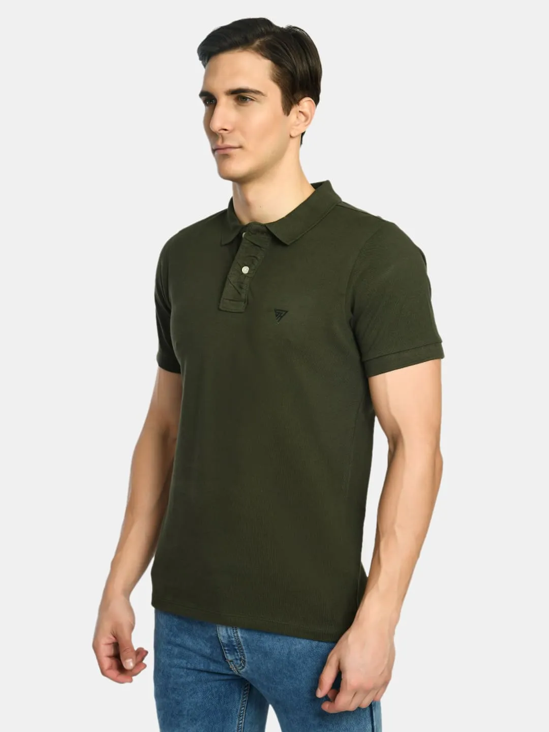 Men's solid Polo Collar Half Sleeve T-Shirt