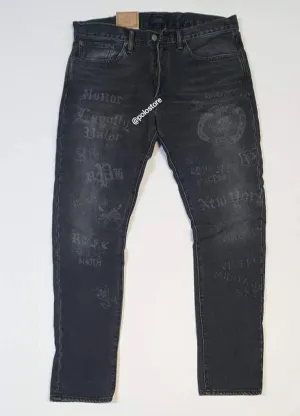 Nwt Polo Ralph Lauren Black Sullivan Slim-Fit Graphic Jeans