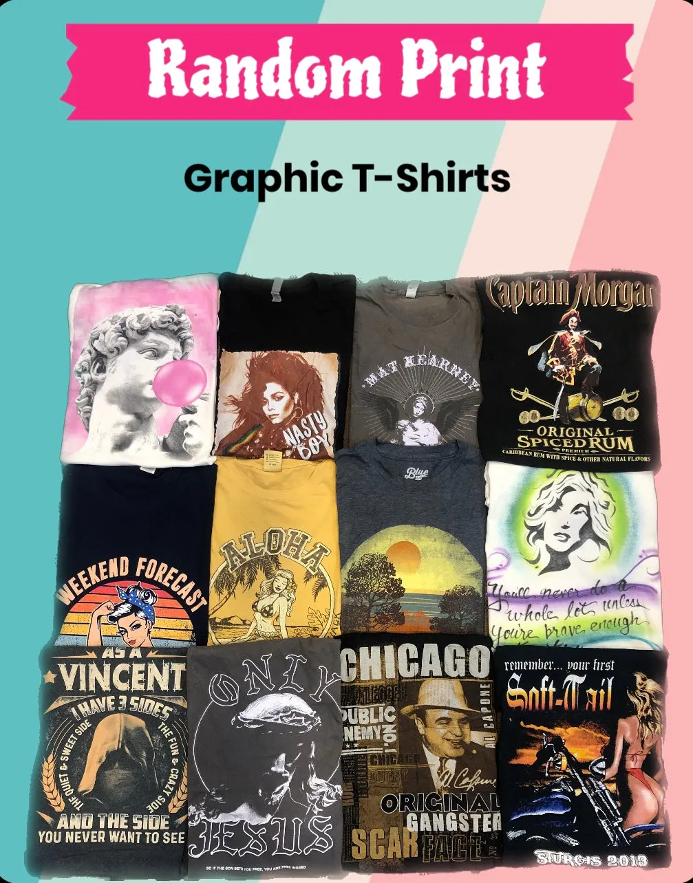 Random print Graphic T-Shirts