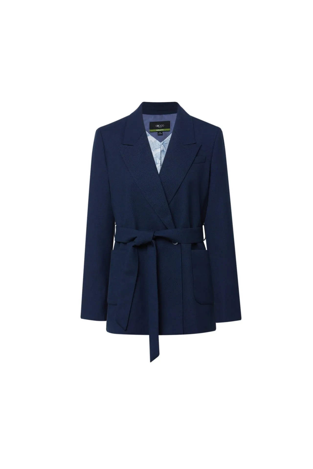 Riley Soft Touch Stretchable Blazer with Cloth Belt