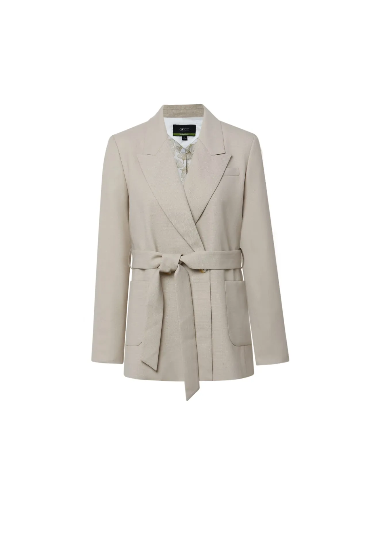 Riley Soft Touch Stretchable Blazer with Cloth Belt