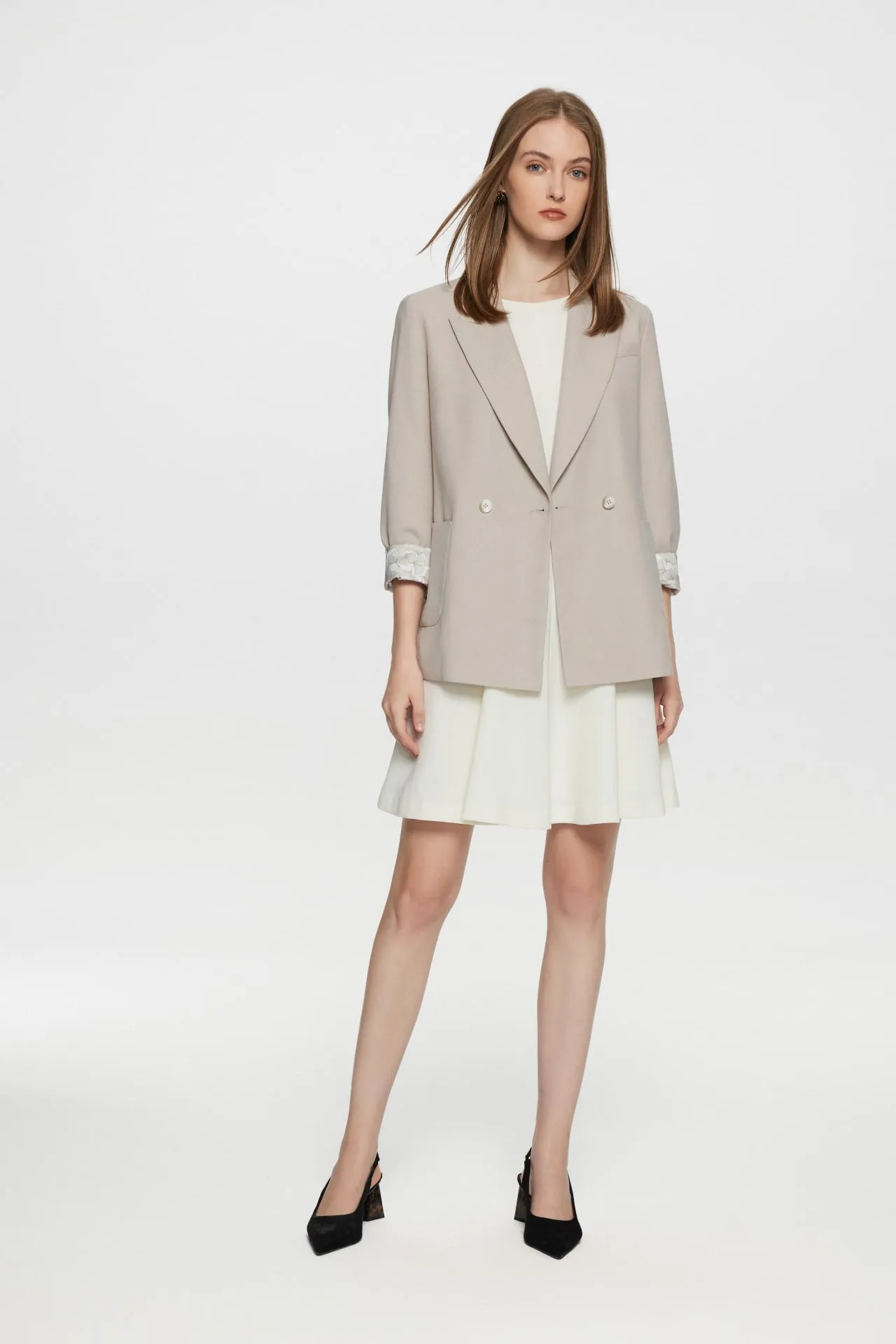 Riley Soft Touch Stretchable Blazer with Cloth Belt