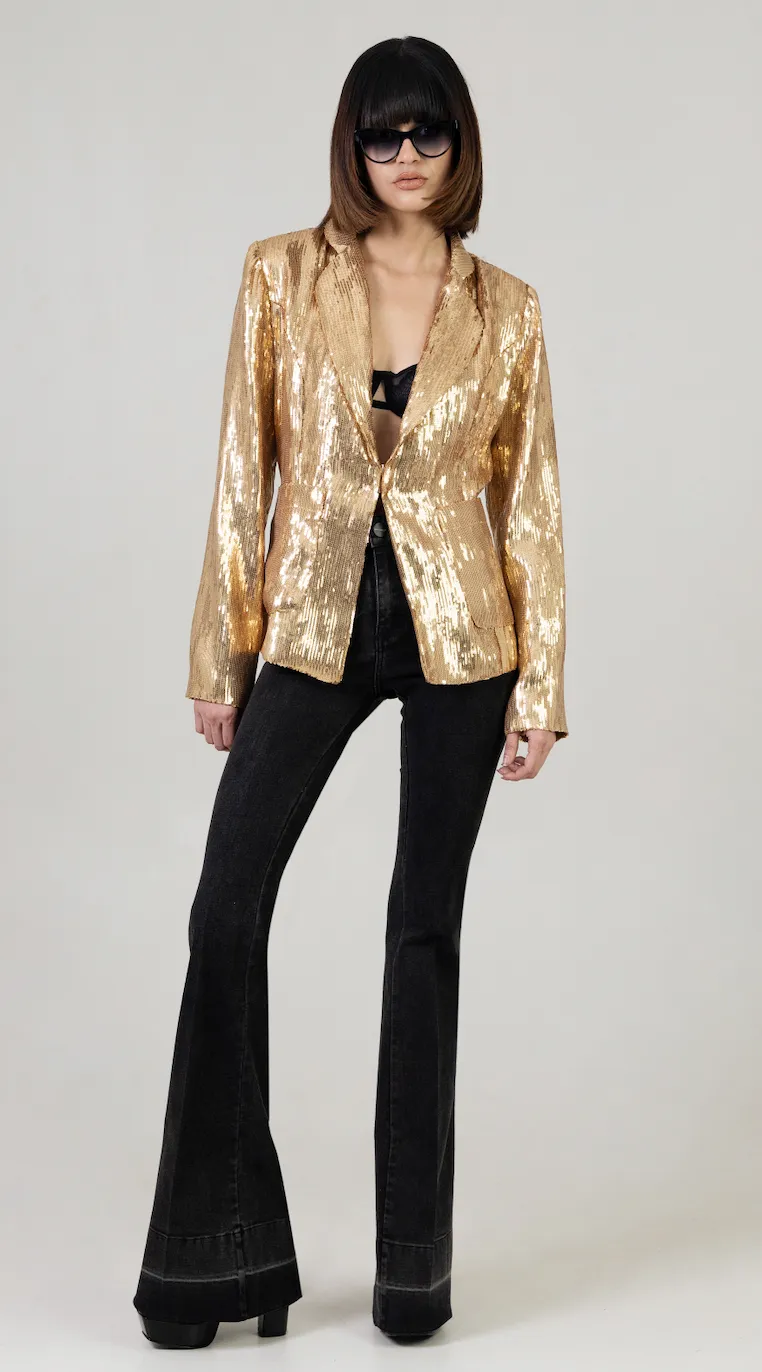 SEQUINS JACKET  GOLD